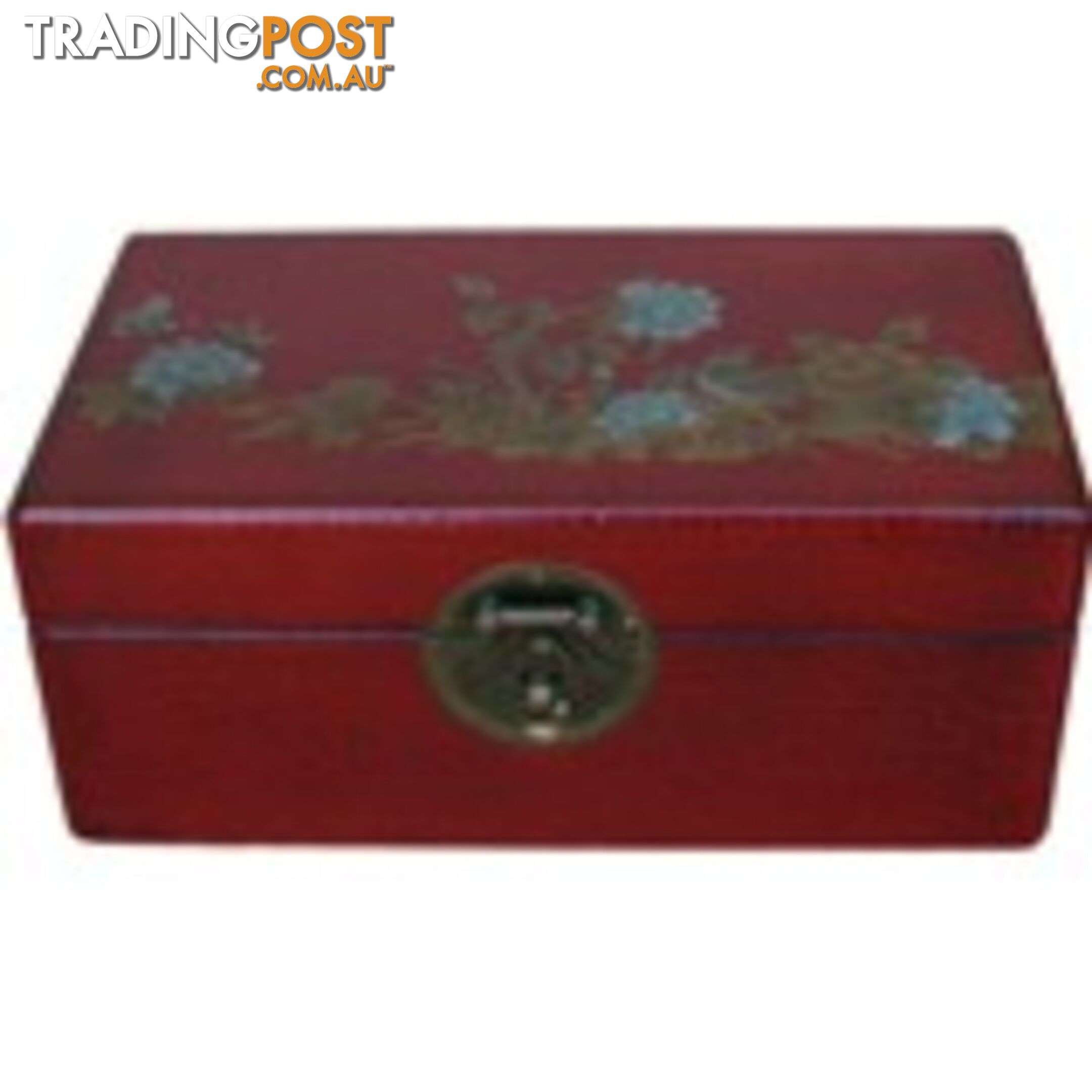 Red Flower Painted Chinese Decoration Box