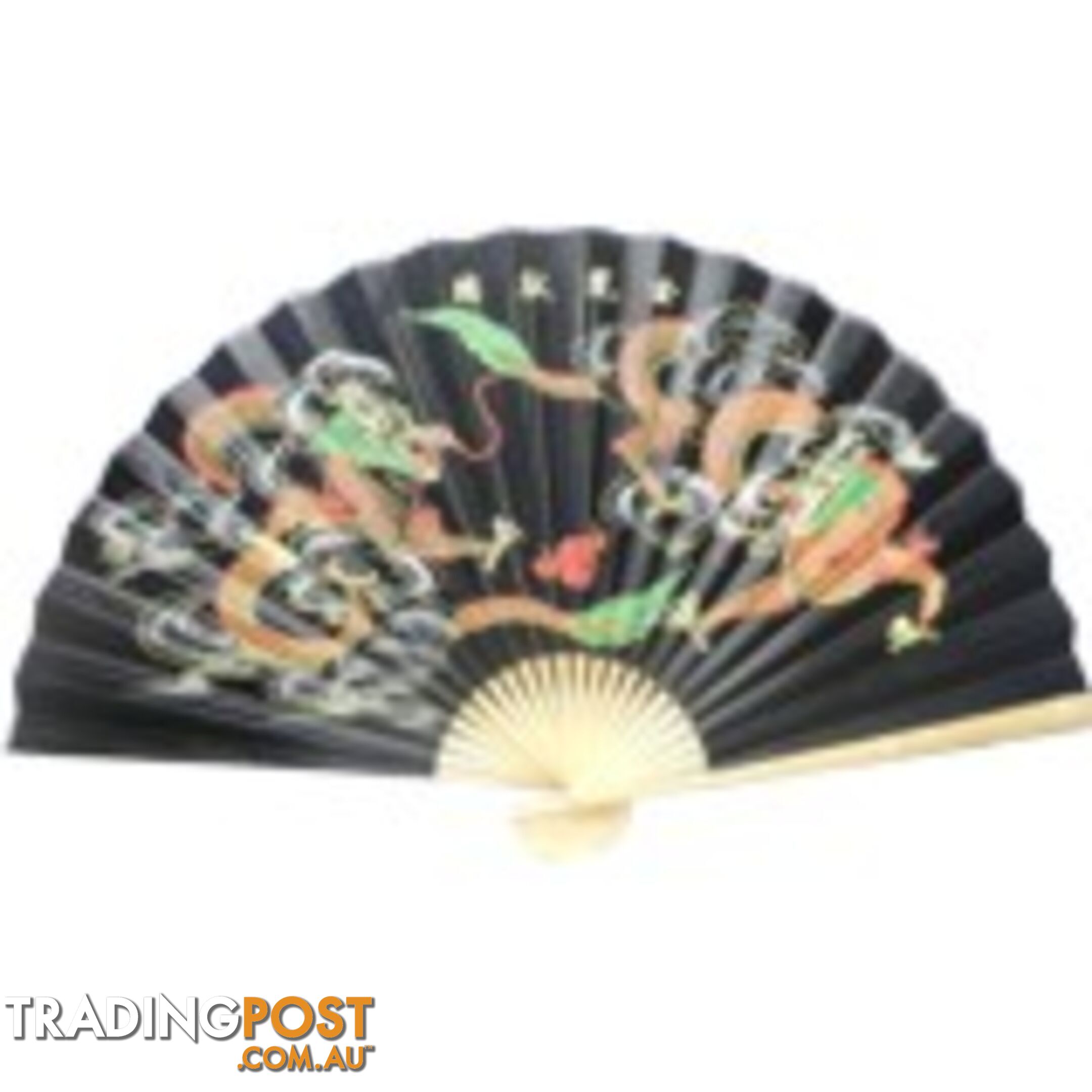 Oriental Dragon Bamboo Wall Hanging Fan