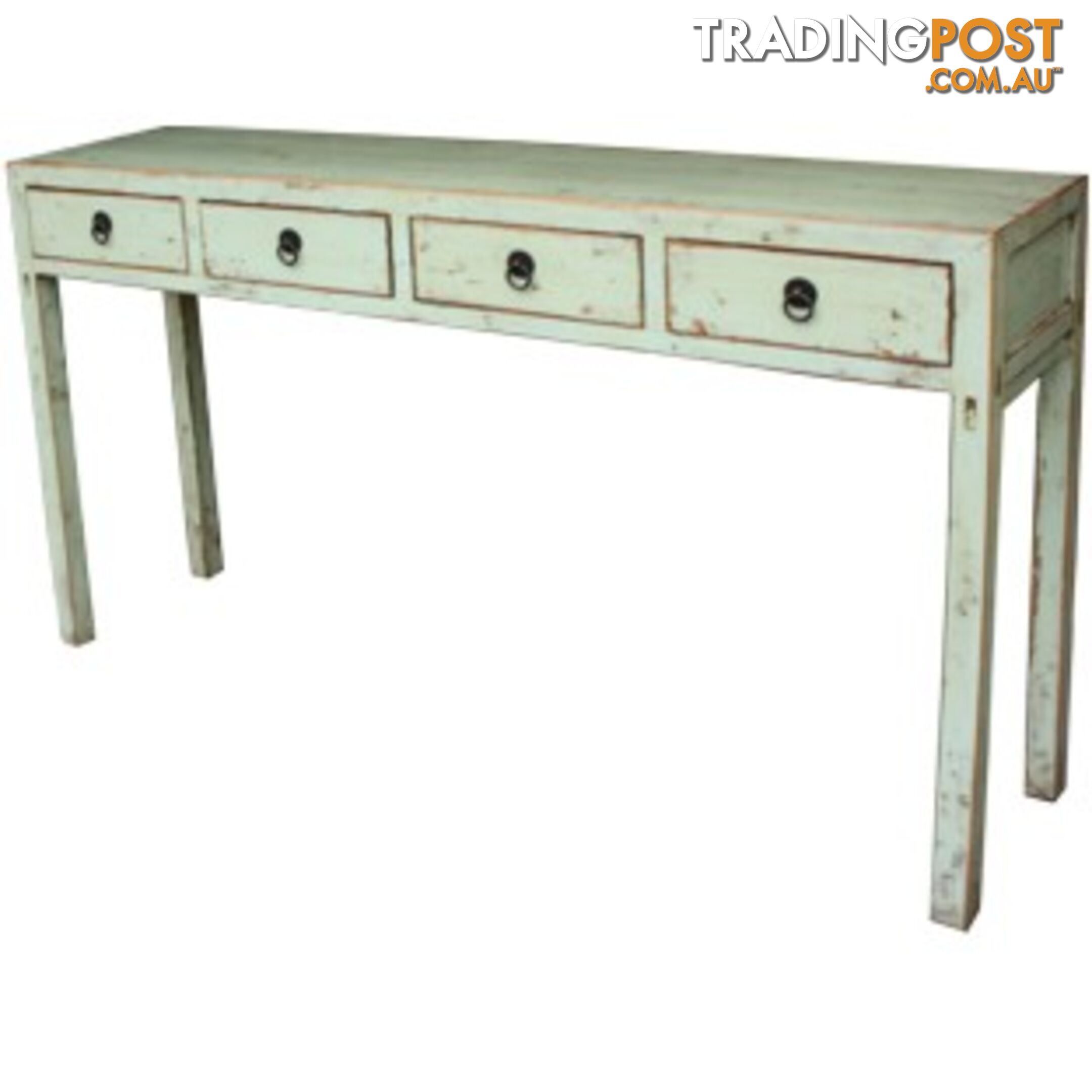 Chinese Green 4-Drawer Hallway Table