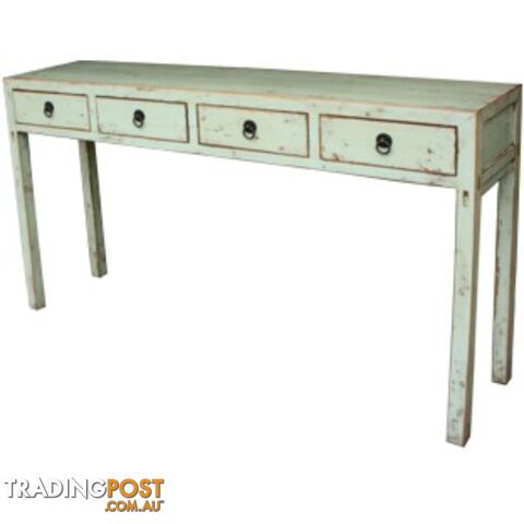 Chinese Green 4-Drawer Hallway Table