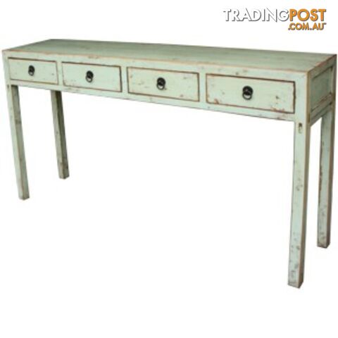 Chinese Green 4-Drawer Hallway Table