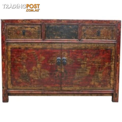 Original Mongolian Painted Sideboard