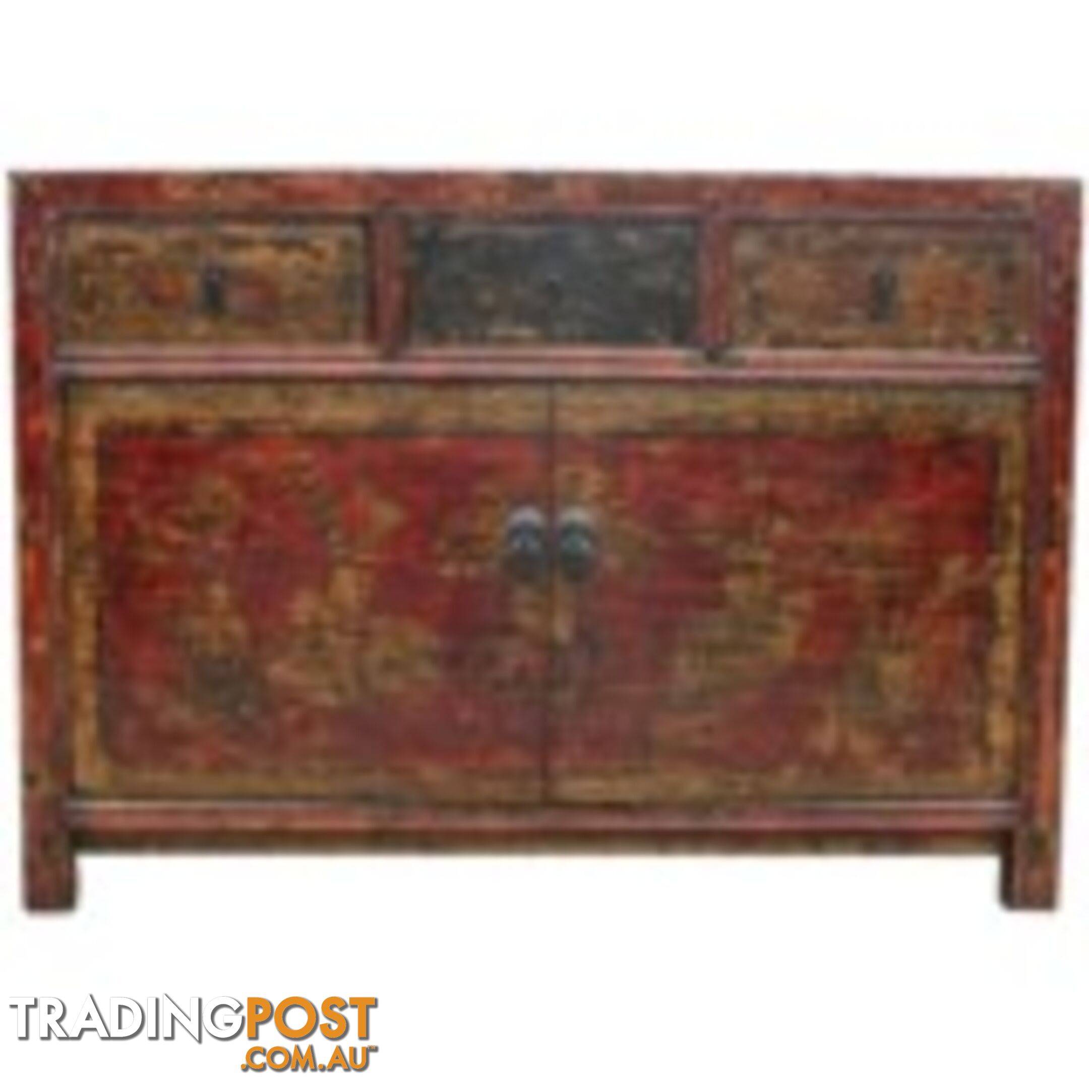 Original Mongolian Painted Sideboard