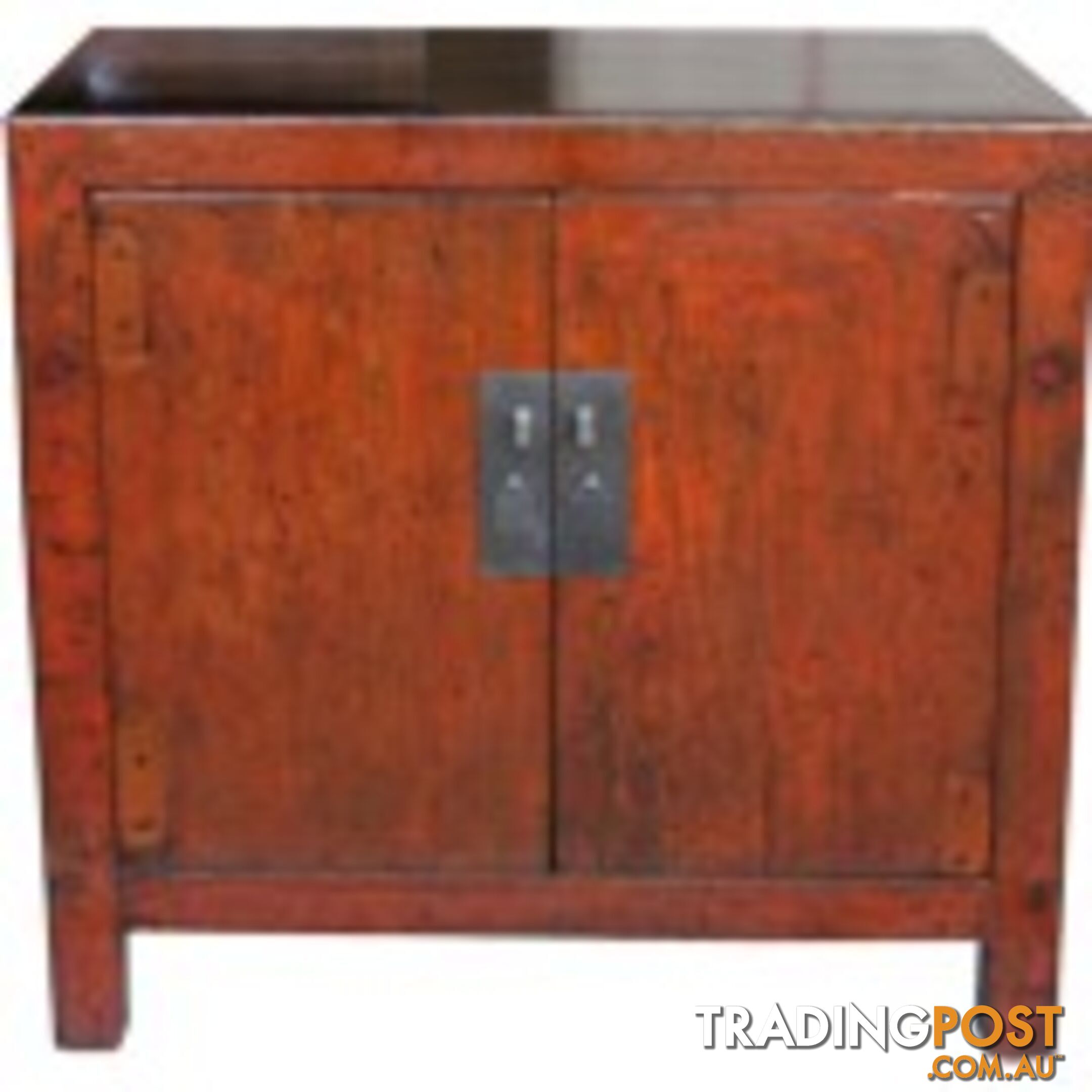 Chinese Orange Side Cabinet