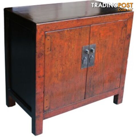 Chinese Orange Side Cabinet