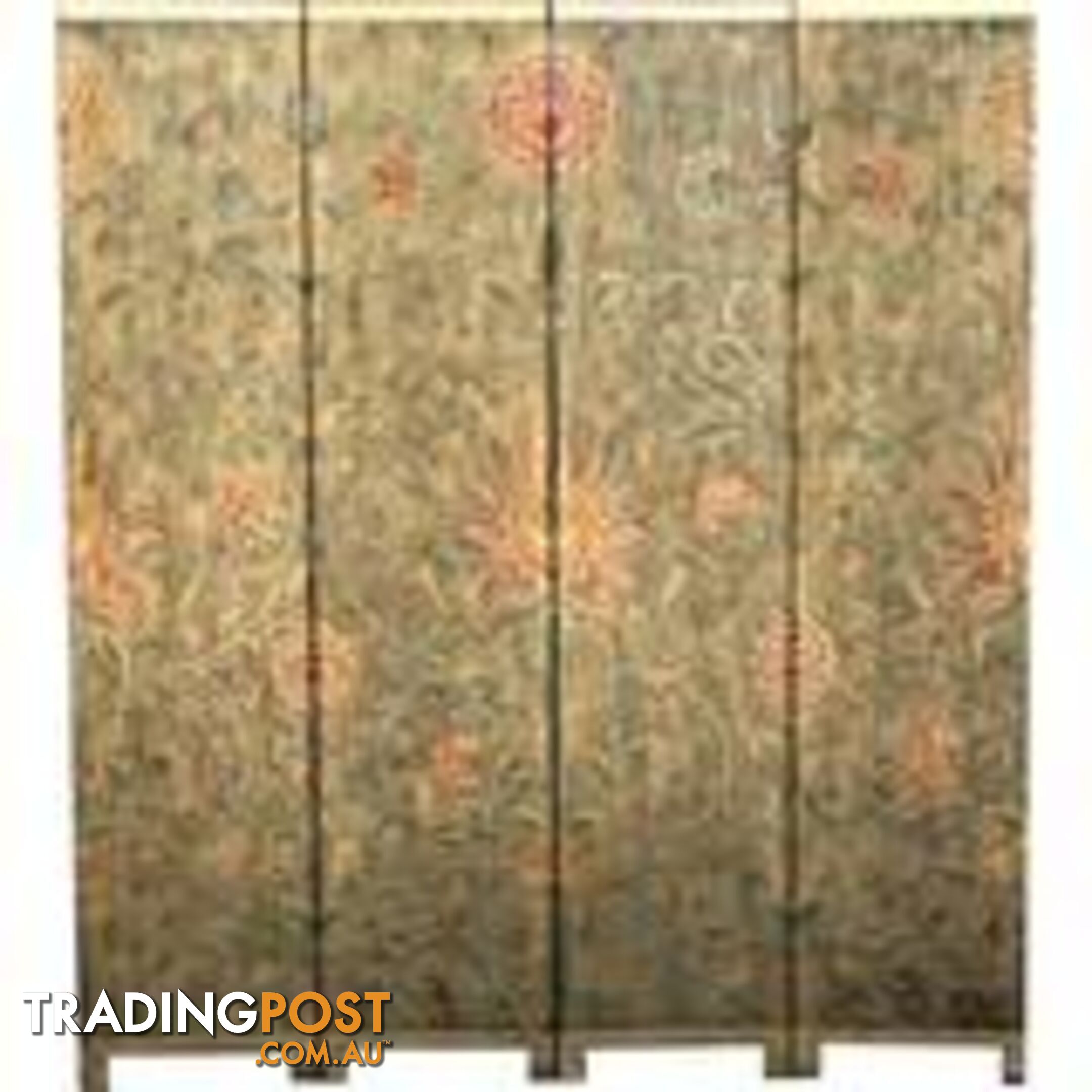 French Style Gold Room Divider - Coloured Sun Flowers