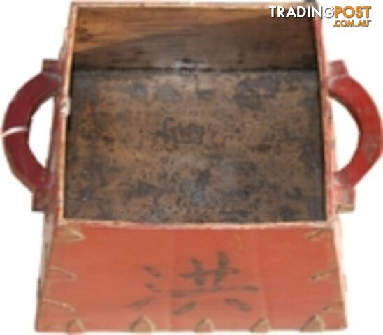 Antique Wood Rice Bucket