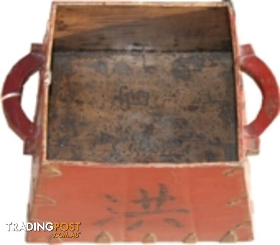 Antique Wood Rice Bucket