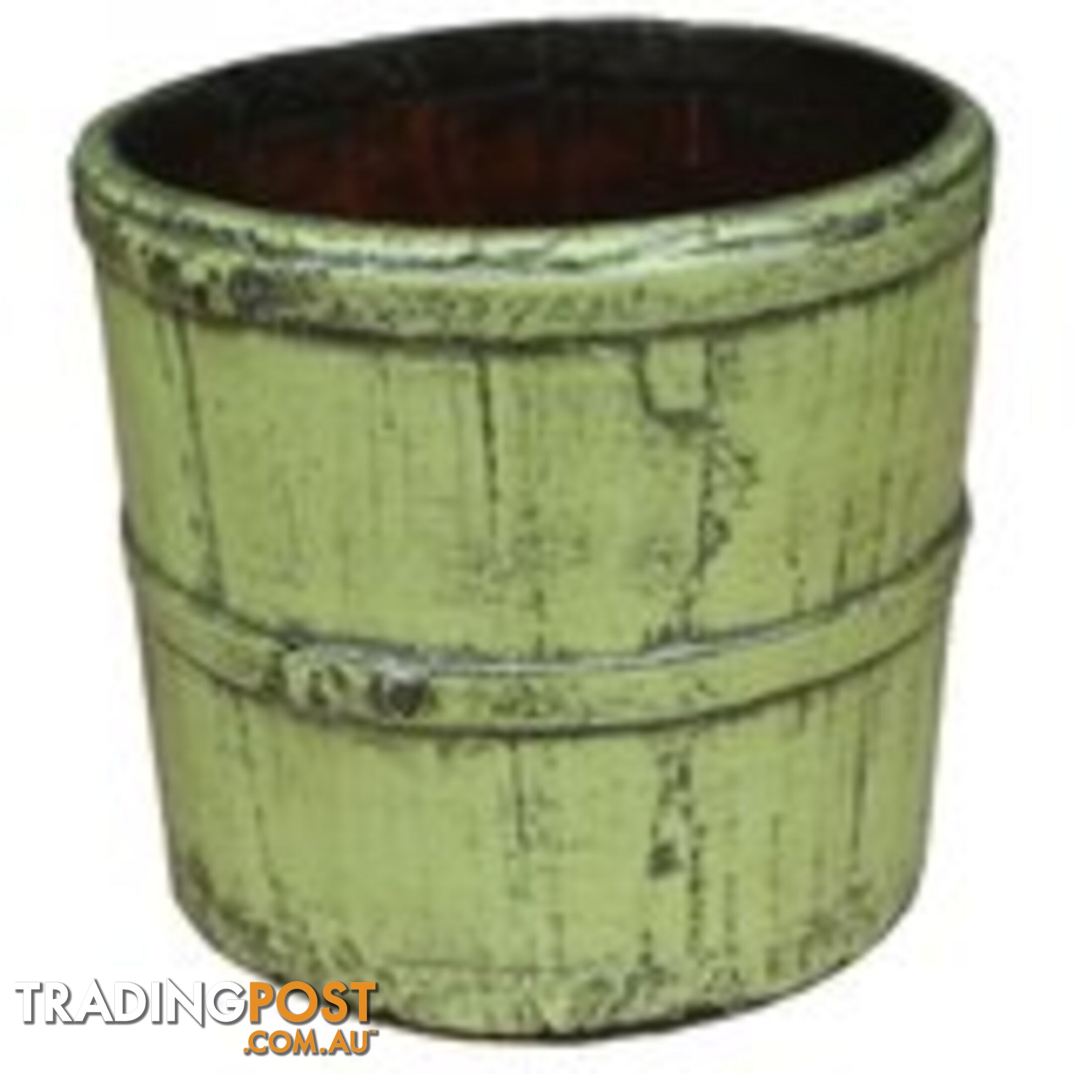 Green Antique Chinese Rice Bucket