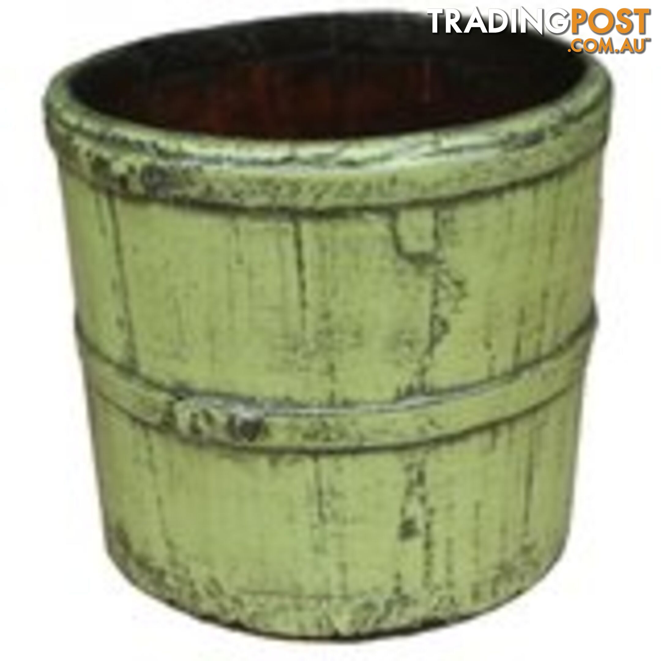 Green Antique Chinese Rice Bucket