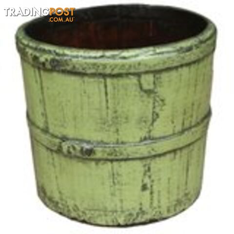 Green Antique Chinese Rice Bucket