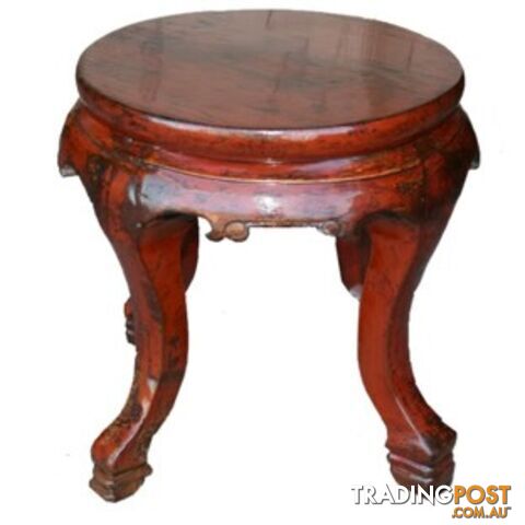 Antique Chinese Round Stool Side Table