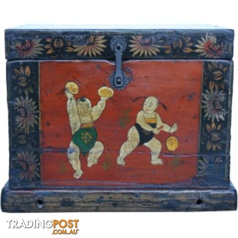 Large Chinese Antique Painted Chest