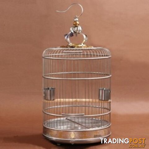 Gold Stainless Steel Bird Cage 40cm