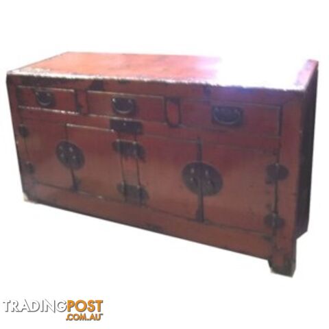 Red Original Chinese Antique Sideboard