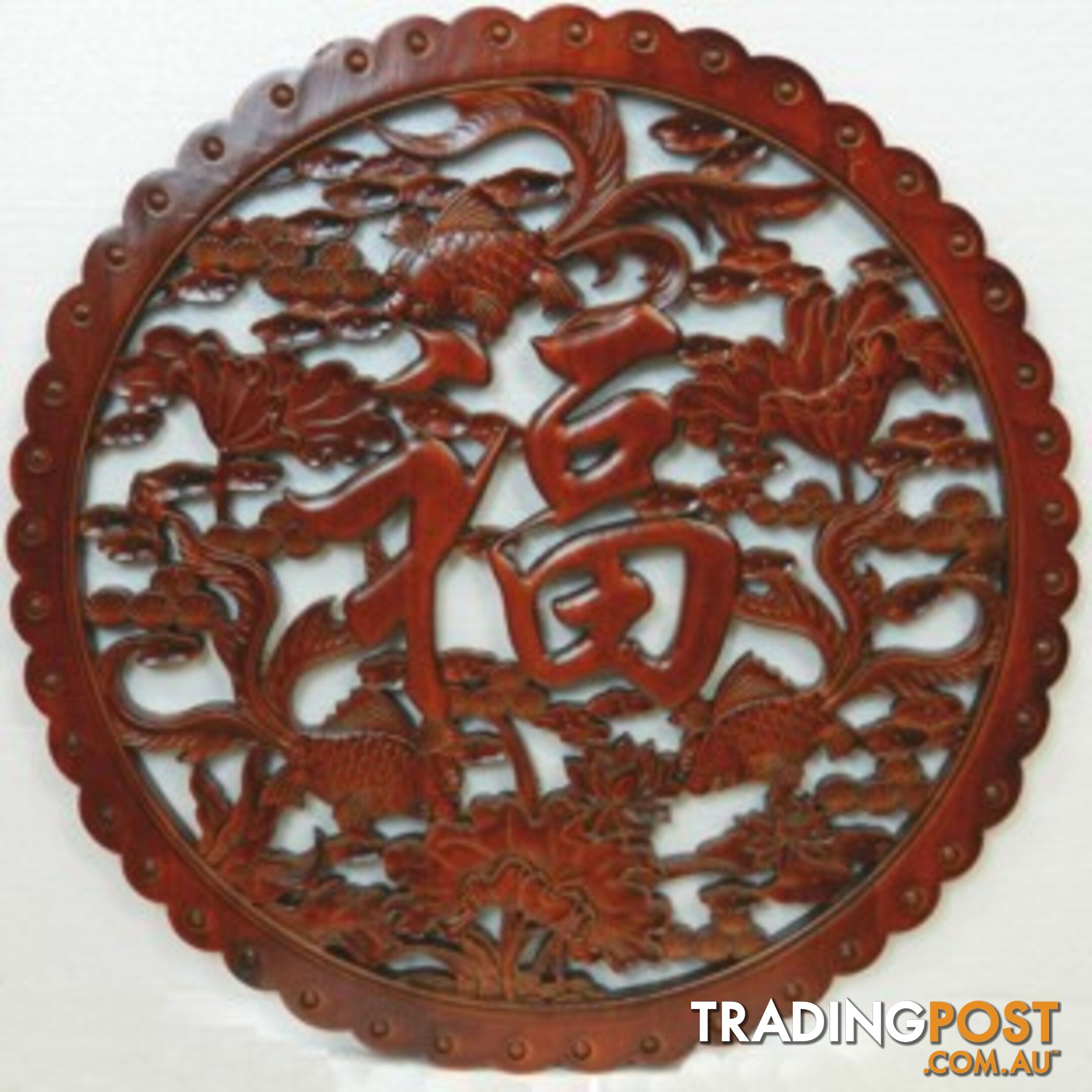 Chinese Camphor Wood Carved Wall Hanging