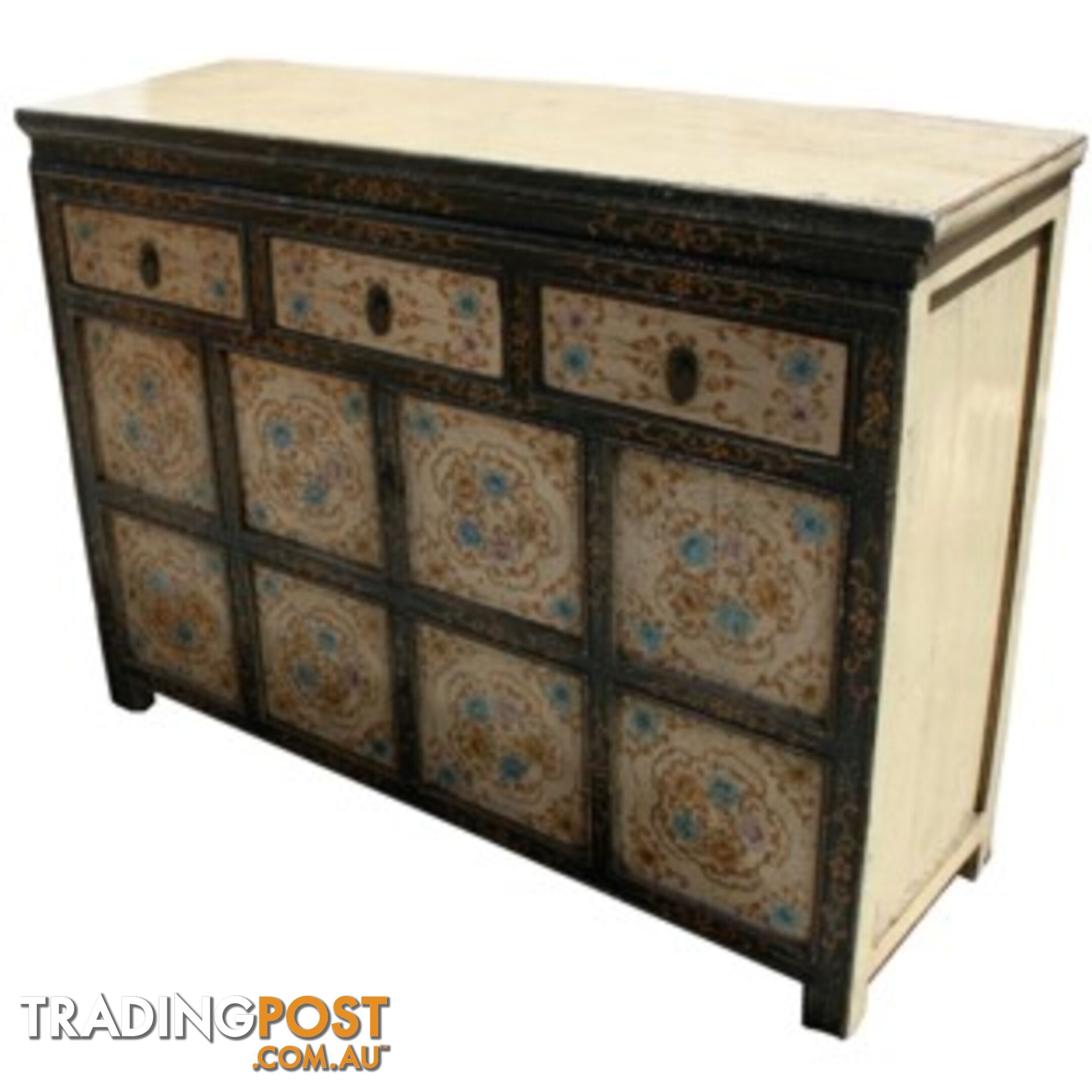 Chinese Antique Painted Tibetan Sideboard