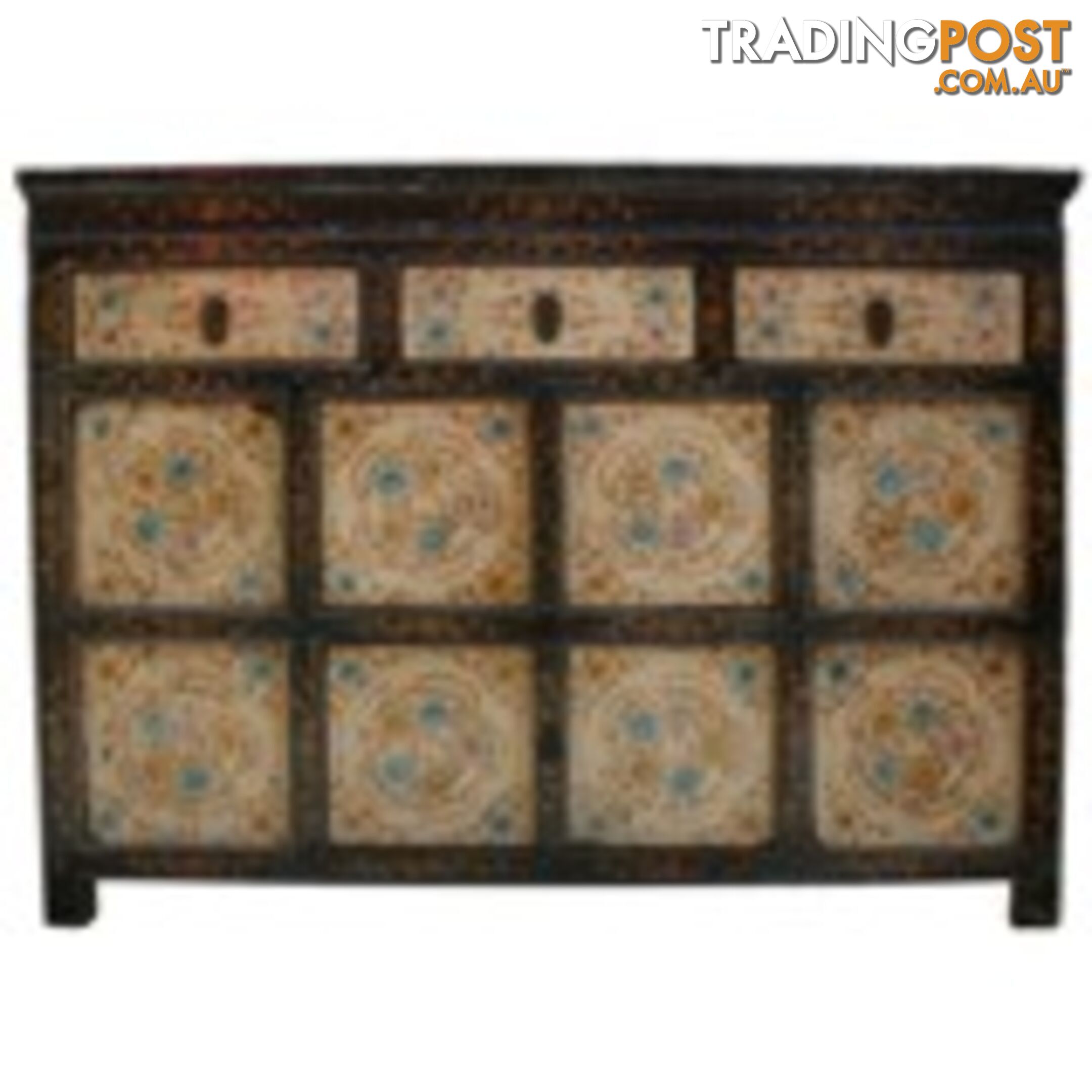 Chinese Antique Painted Tibetan Sideboard