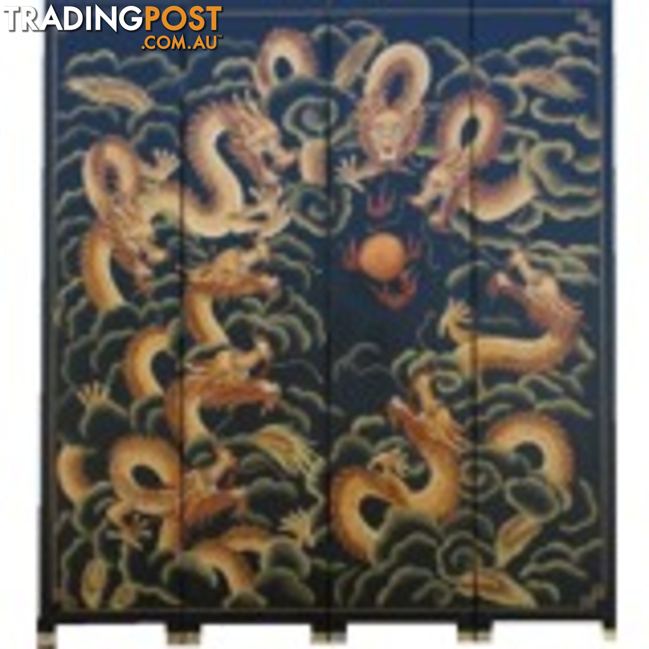 Oriental Nine Dragons Room Divider Screen