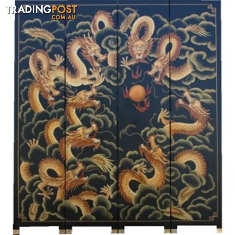 Oriental Nine Dragons Room Divider Screen