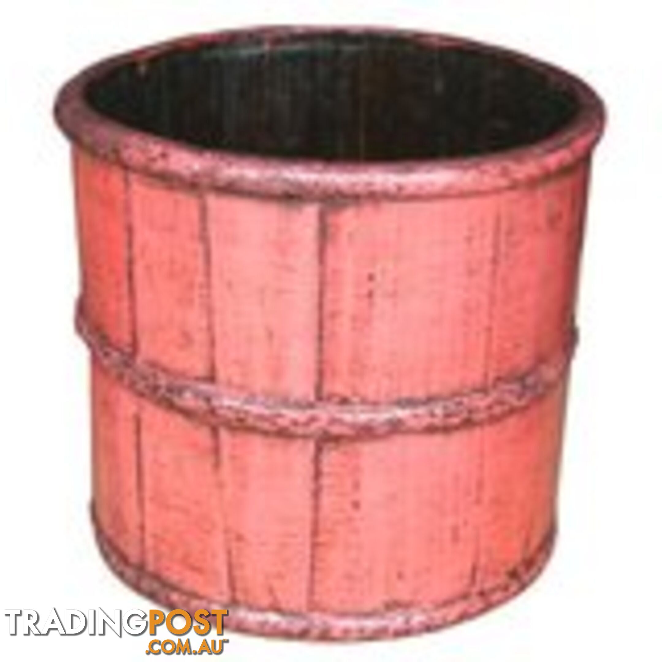 Pink Antique Chinese Rice Bucket