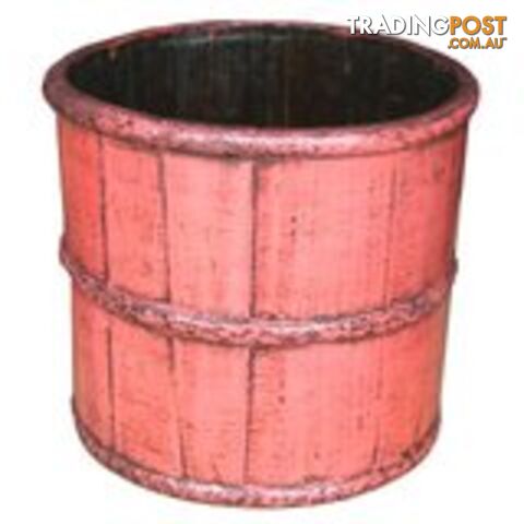 Pink Antique Chinese Rice Bucket