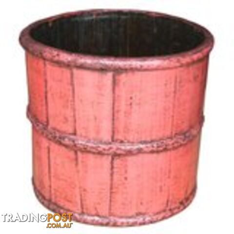 Pink Antique Chinese Rice Bucket