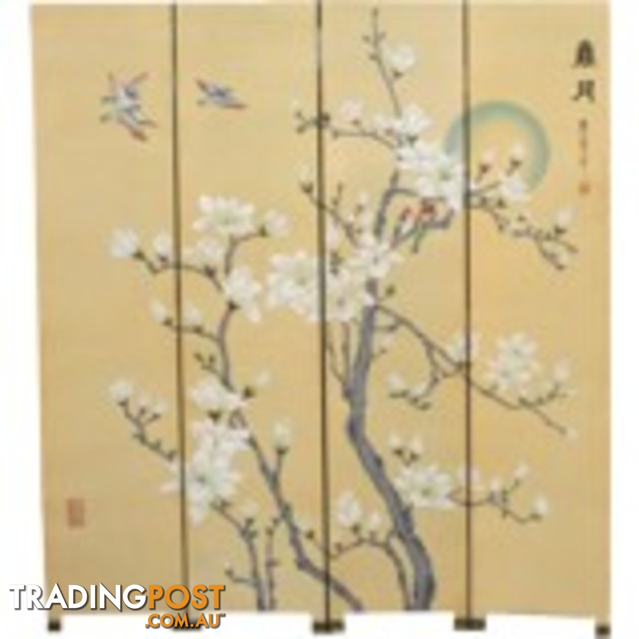 Chinese Floor Standing Room Divider - Moon in Spring