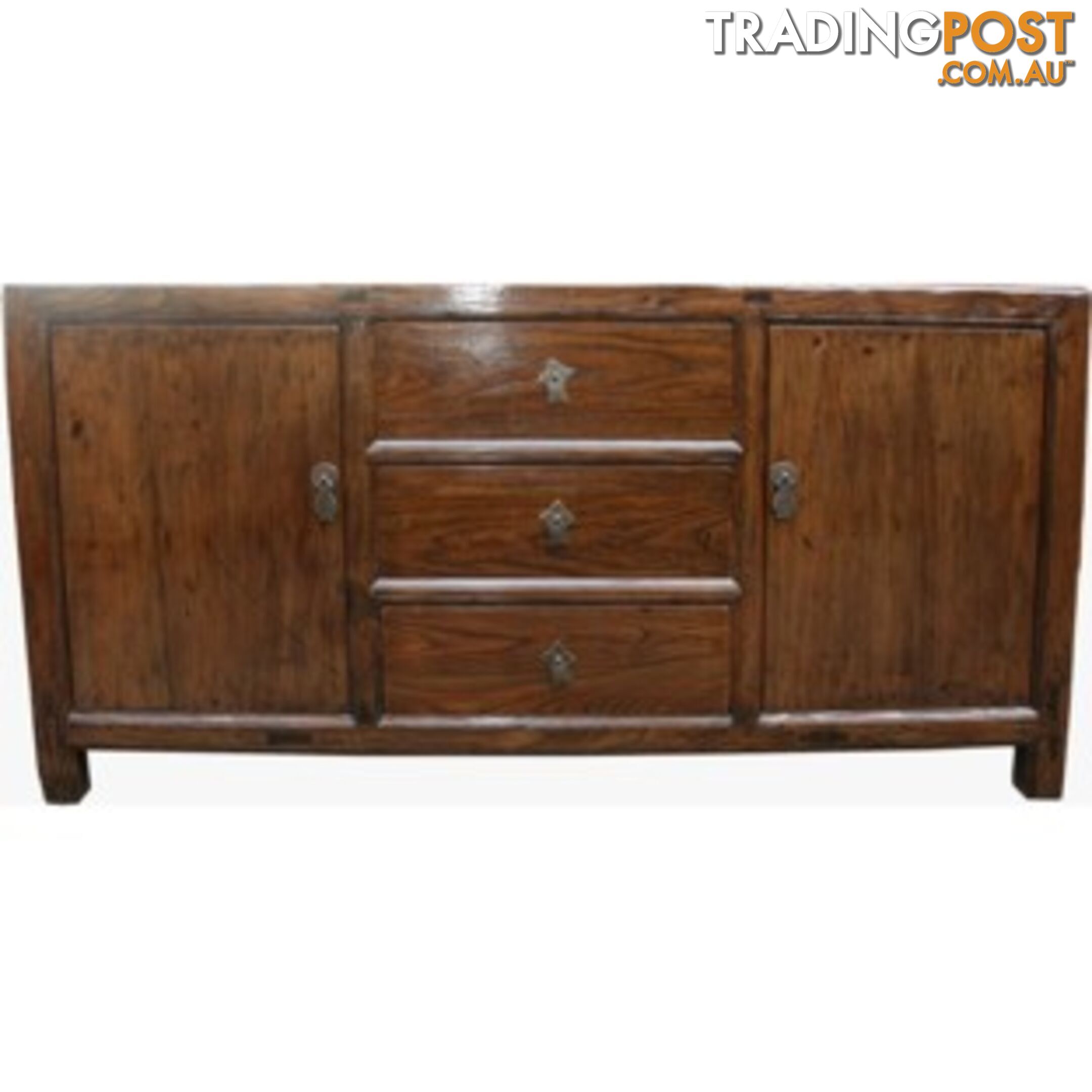 Chinese Antique Natural Elmwood Sideboard