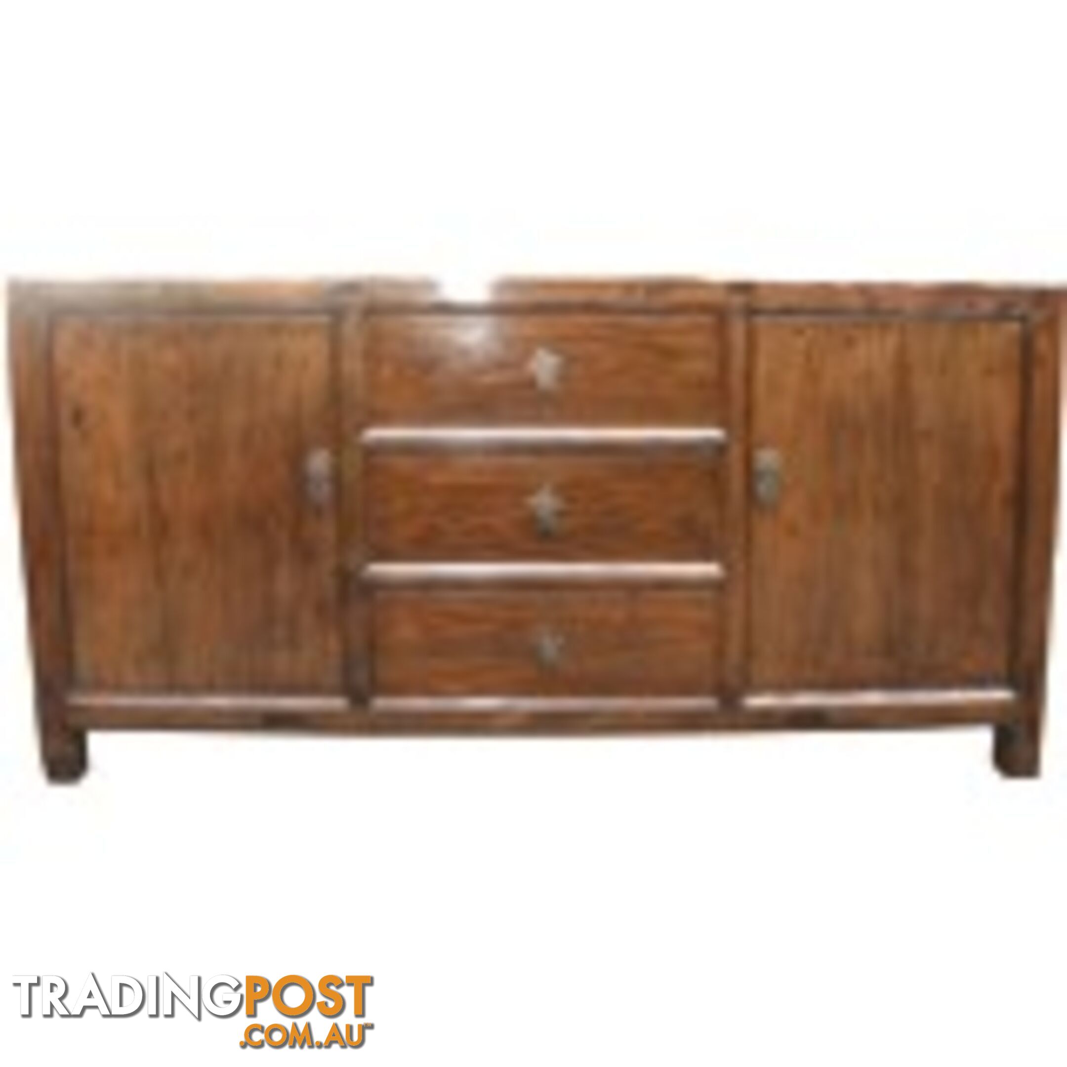 Chinese Antique Natural Elmwood Sideboard