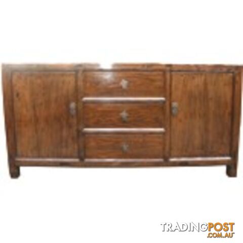Chinese Antique Natural Elmwood Sideboard