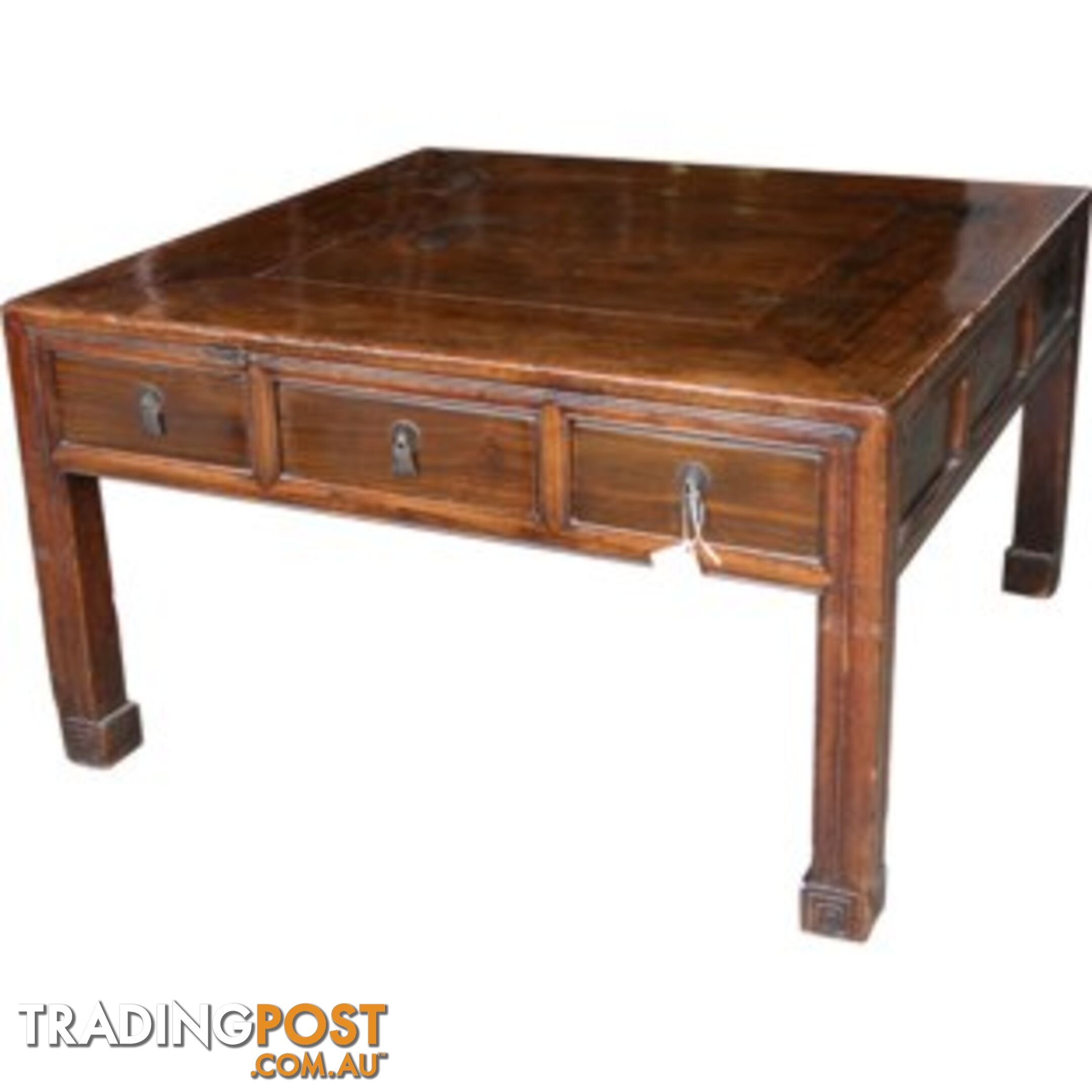 Chinese Country Style Coffee Table with Drawers