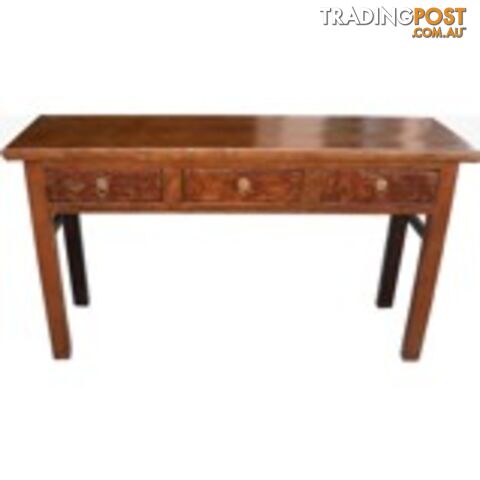 Chinese Original 3 Drawers Console Hallway Table