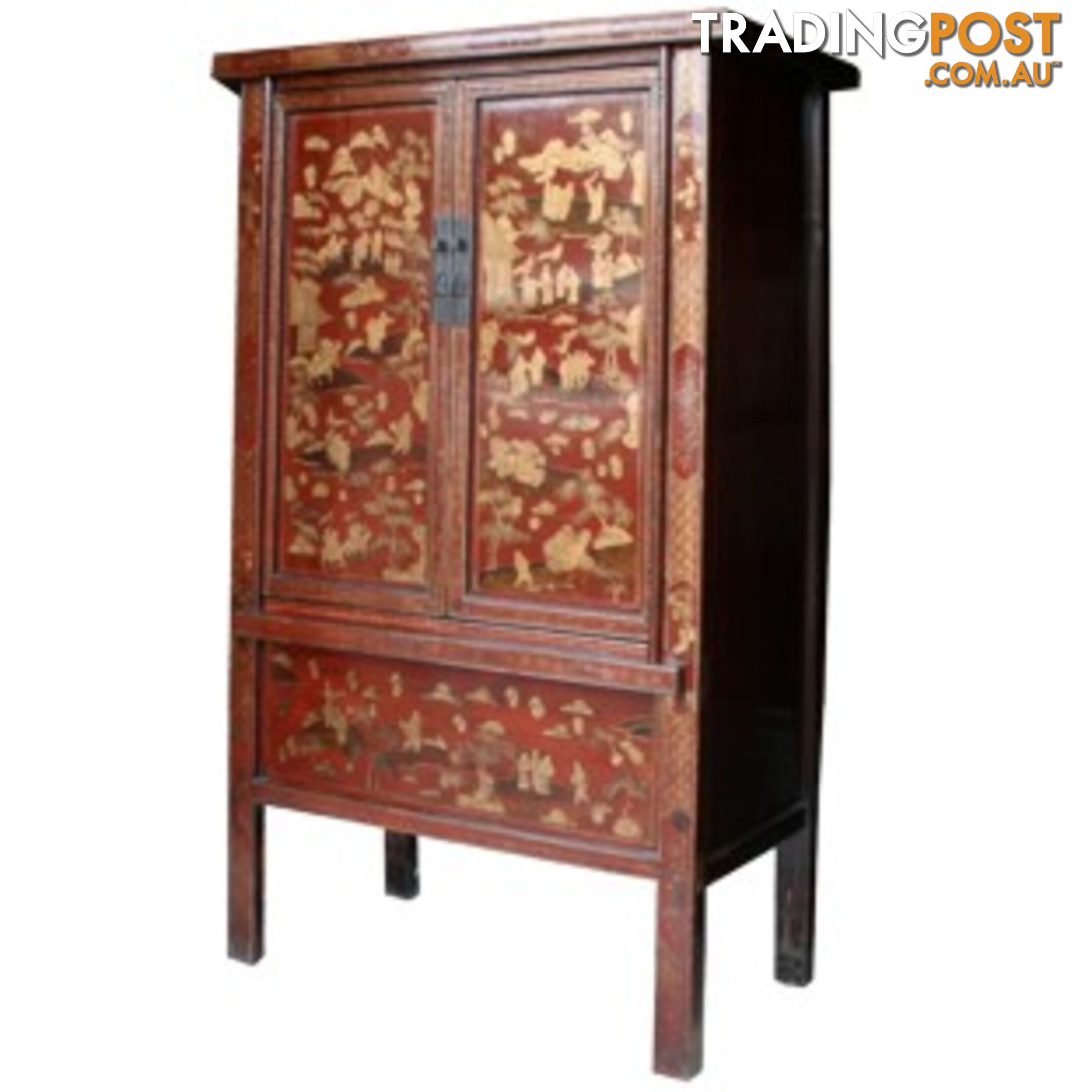 Chinese Painted Large Cabinet Shanxi Province Origin