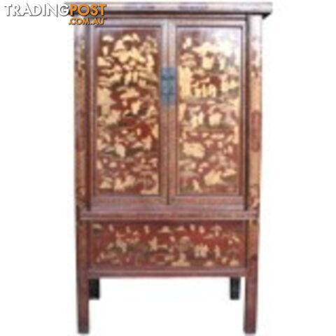 Chinese Painted Large Cabinet Shanxi Province Origin