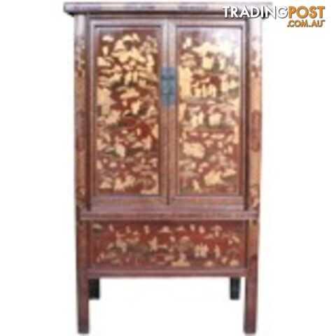 Chinese Painted Large Cabinet Shanxi Province Origin