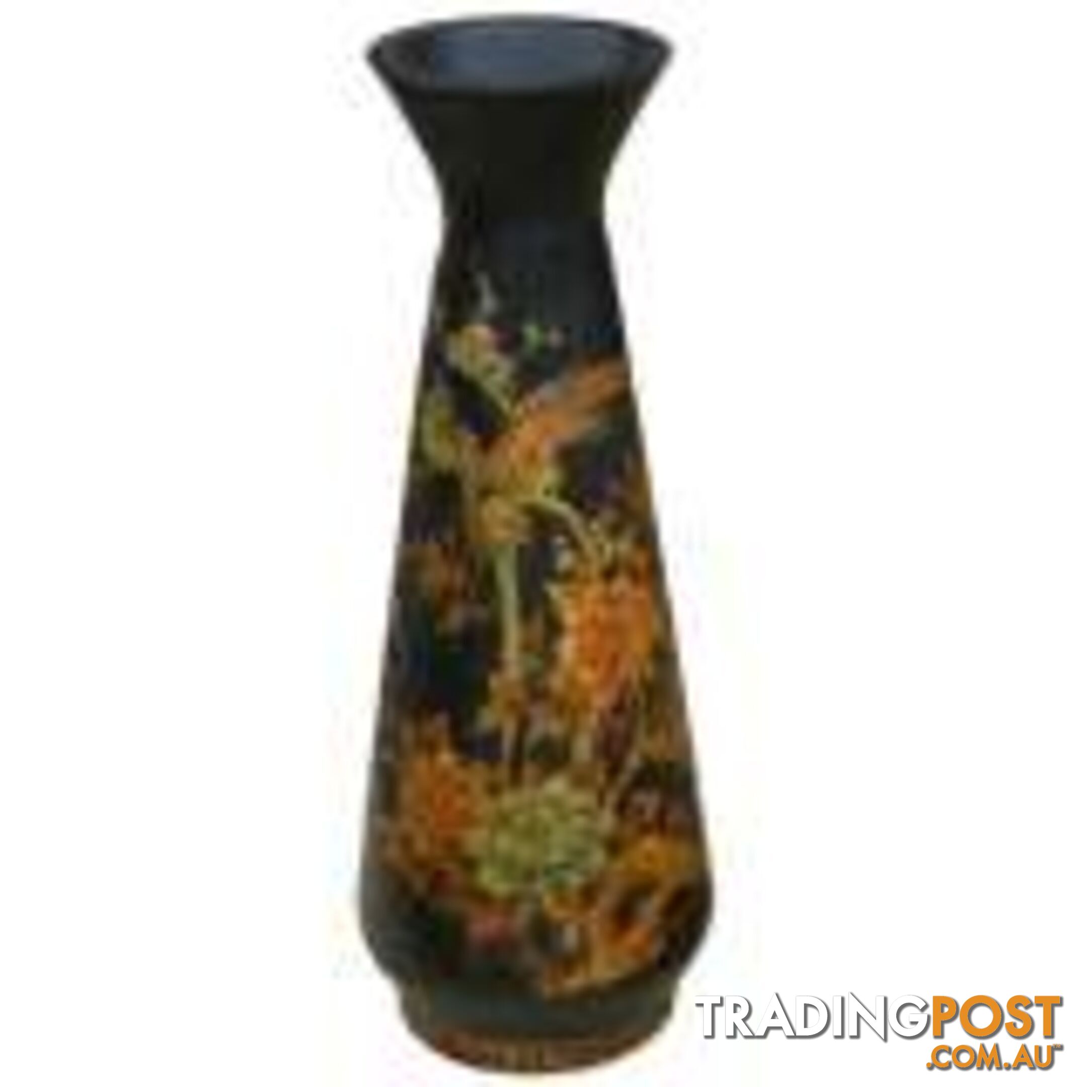 Black Painted Chinese Wood Decoration Vase