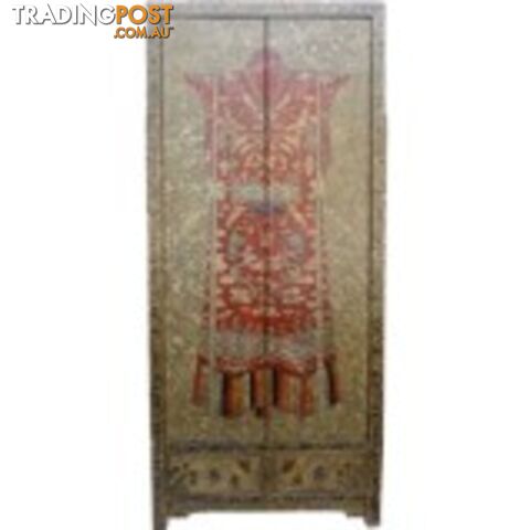 Large Chinese Cabinet Painted in Qing Empress Dressing