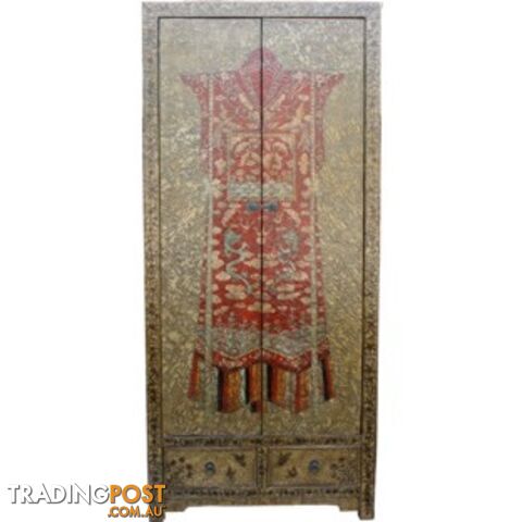 Large Chinese Cabinet Painted in Qing Empress Dressing