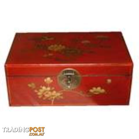 Large Red Painted Chinese Box