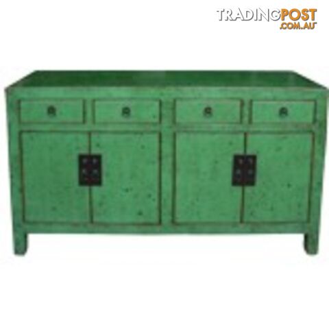 Green Lacquered Wood Sideboard Buffet