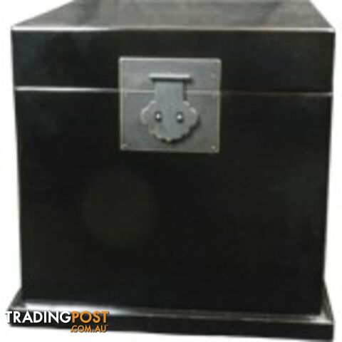 Black Lacquered Cube Chest