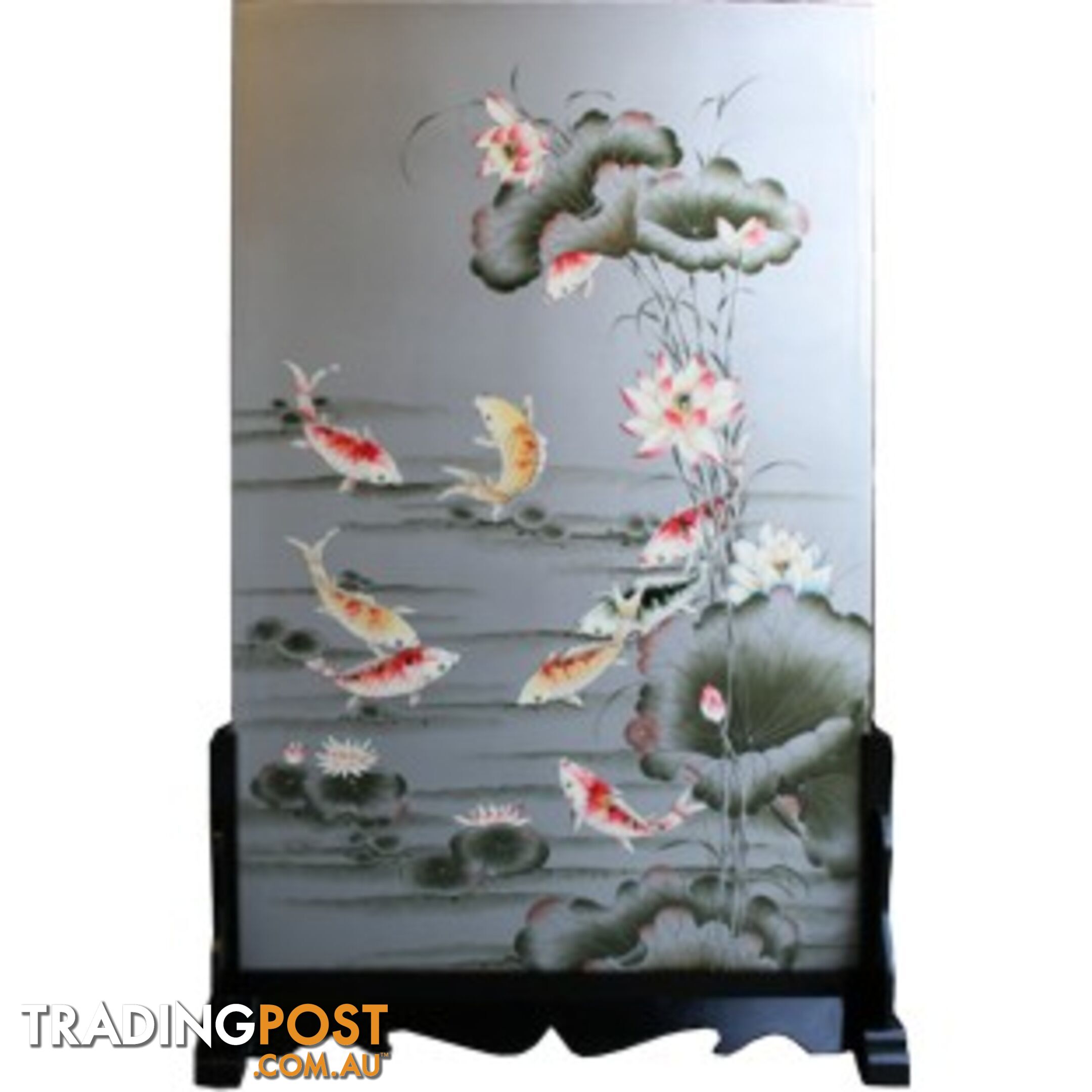 Chinese Room Divider on Spring - Koi Fish