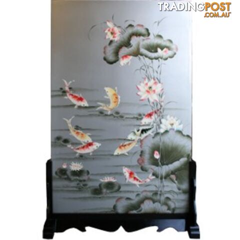 Chinese Room Divider on Spring - Koi Fish