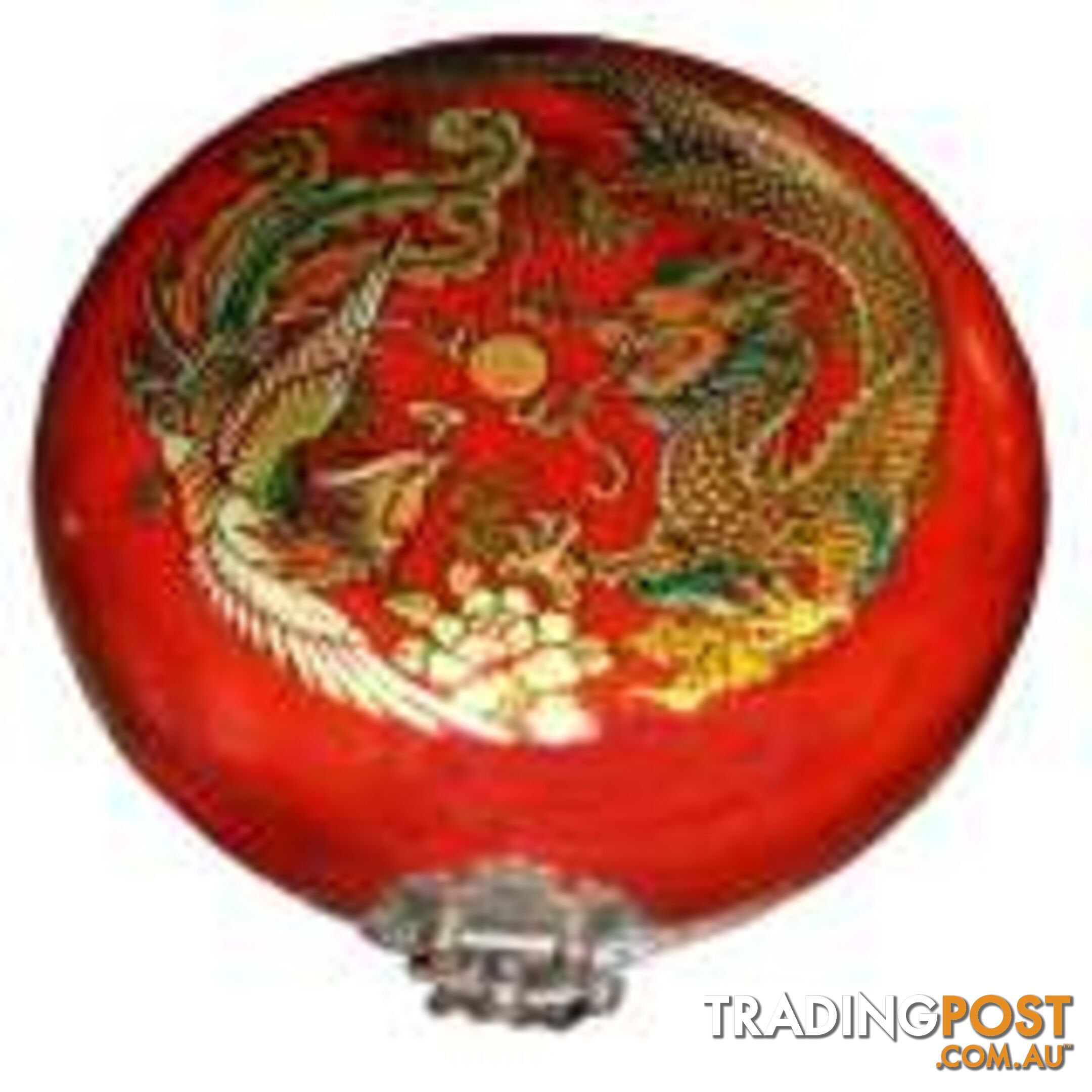 Chinese Red Round Dragon Fengshui Compass