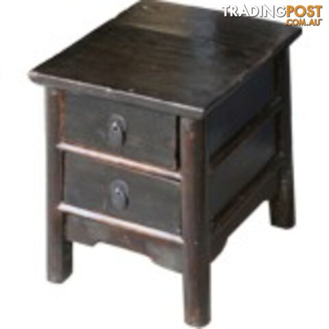 Chinese Antique Wood Stool with Drawer/Side Table