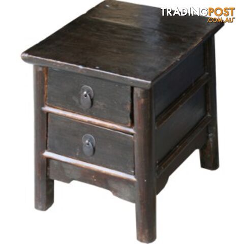 Chinese Antique Wood Stool with Drawer/Side Table