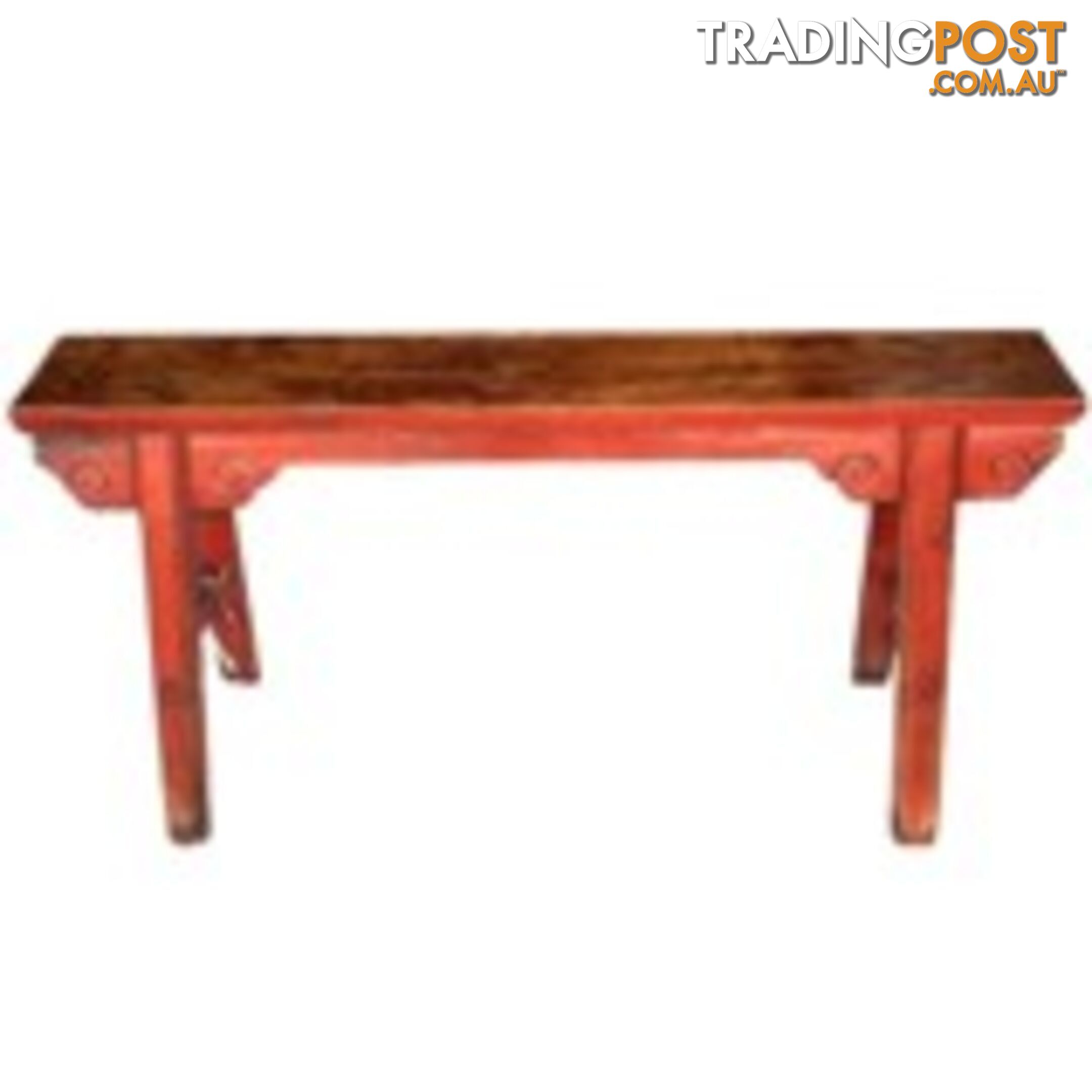 Red Chinese Martial Arts Bench