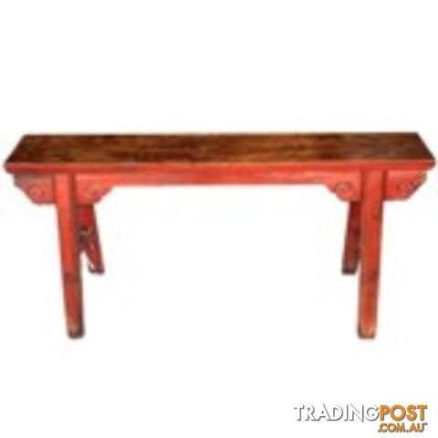 Red Chinese Martial Arts Bench