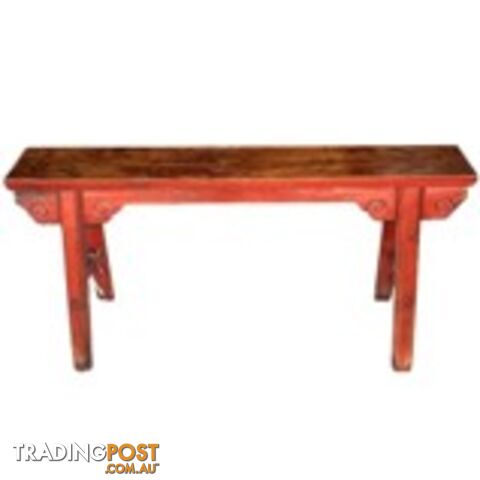 Red Chinese Martial Arts Bench